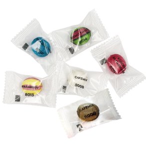 Flowpacks bolsjer & lakrids /logo