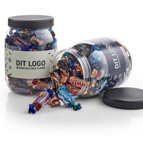 Slik & snacks med logo