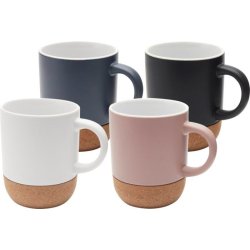 Billie 300 ml keramisk krus med korkdetaljer og mat finish