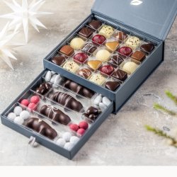 Gaveske med fyldte  chokolader - 25 stk