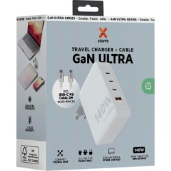 Xtorm XVC2140 GaN Ultra 140 W oplader med 240 W USB-C PD-kabel