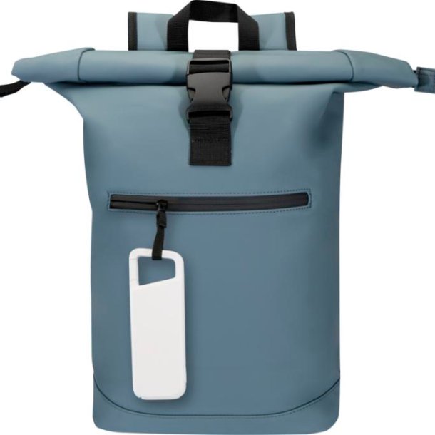 Alkes 5000 mAh 12 W vandafvisende powerbank i genvundet plast med karabinhage