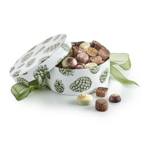 Hatteske m/ luksuschokolade stor- grn kogle