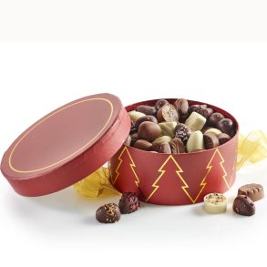 Hatteske m/ luksuschokolade - rd juletr