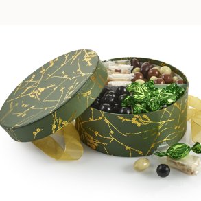 Hatteske - Familieske stor - guld lrkegren