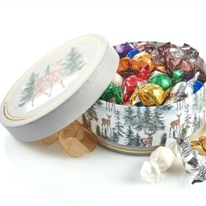Hatte�ske m/chokoladekugler stor - Rensdyr