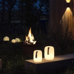 Hjtaler m/LED lys &amp; bluetooth 15,5 cm - sand strop