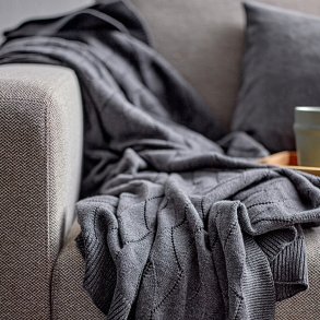 S�dahl Gentle Plaid 130 x 170 cm Grey