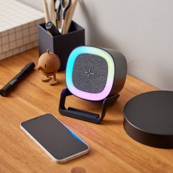 Still Hjtaler med oplader og lampe 10,6 x 9,5 x 14,3 cm Sort