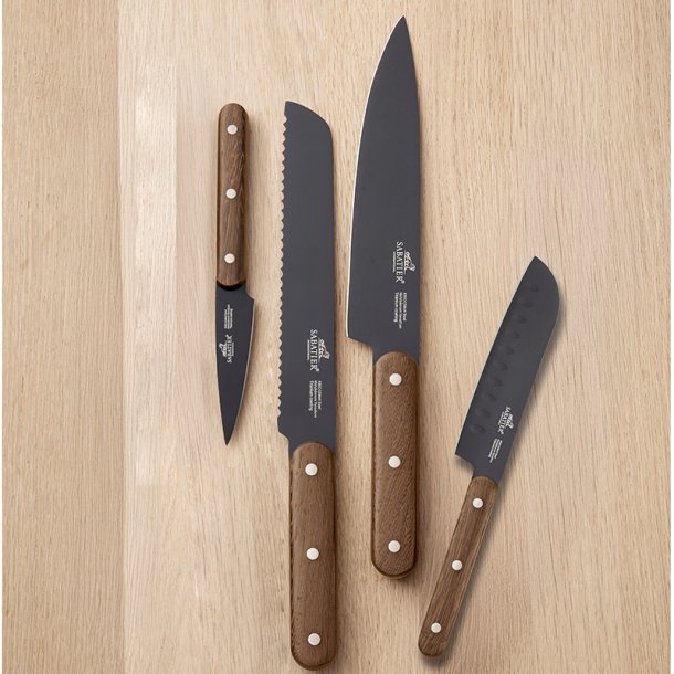 Lion Sabatier International Phenix Walnut Knivs�t 4 dele Sort/Tr�