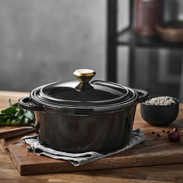 Pillivuyt Gourmet Garonne St�bejernsgryde Dia 24 cm 3,8 liter Sort