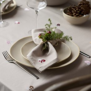 S�dahl dug Christmas Hearts dark red -140x220