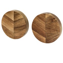 HOLM Knivblok Dia 9 x 2 cm 2 stk Akacie