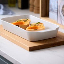 Fad dybt Pliss� 35 x 19 x 6 cm Hvid - Pilliuyt
