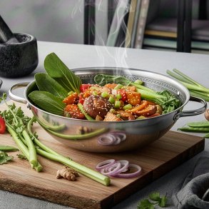 Pillivuyt Gourmet Paillon Hybrid Wok Dia 30 cm St�l