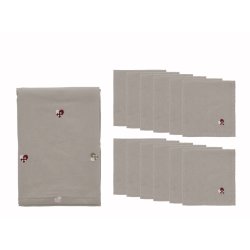 S�dahl dug Christmas Hearts 140x320 &amp; 12 servietter