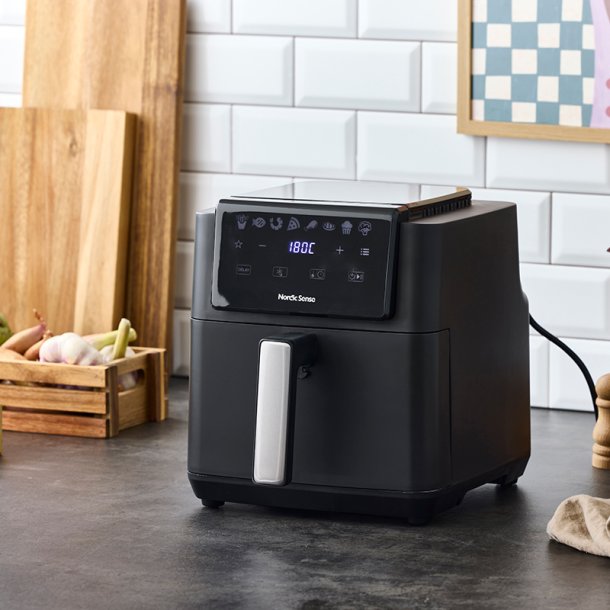 Nordic Sense Airfryer 5 liter 1500 watt Sort