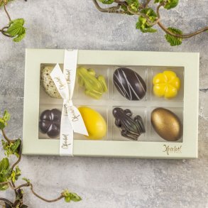 Fyldte chokoladeg grn ske - 8 stk