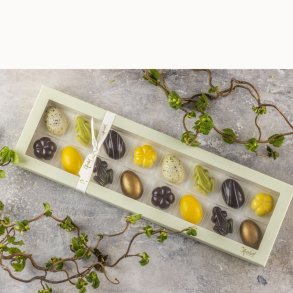 Fyldte chokoladeg grn ske - 16 stk