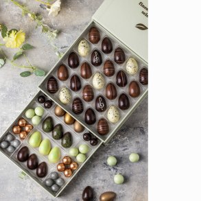 �ske med skuffe - 25 fyldte chokolader