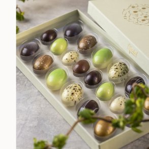 Pskeg med lkkert fyld  -20 stk