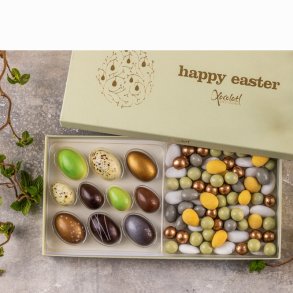 Gave �ske m/  10 fyldte chokolader & dragemix