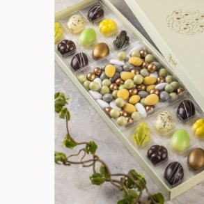 Pskeg m/ fyld 18 stk & mix - grn ske