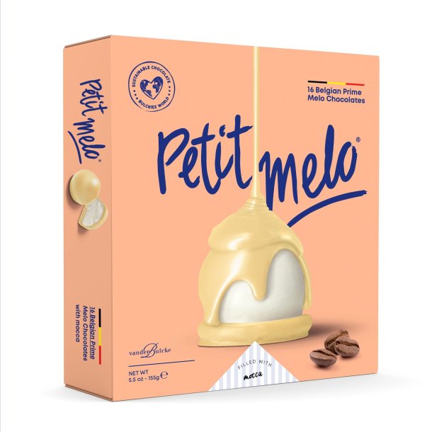 Mini flødeboller - Petit Melo 16 stk - mocca
