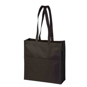 Shopper taske i polyester med lange stropper 