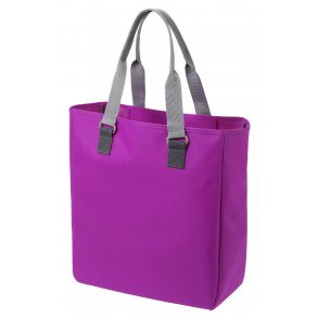 Shopper i polyester -  h�ndtag med kontrastfarver
