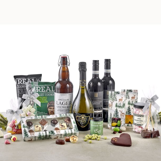 Julepakken - vin &amp; chokolade