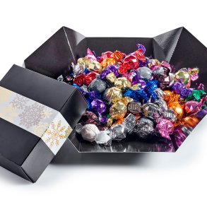 Surprise box med mixede chokoladekugler - 1000g.
