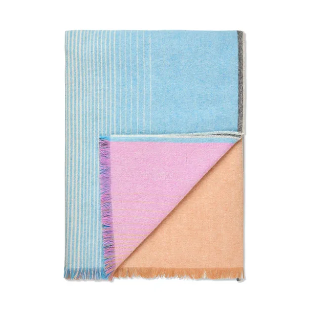 Carta Postale  plaid by Inga Simpe - blue/pink