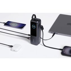 Anker Power Bank 25.000 mAh 165 W, intern udtr�kkeligt kabel