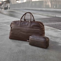 Markberg Theodore XL weekend Bag  &amp; Toilettaske- Brown
