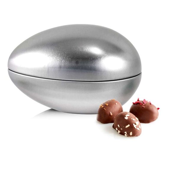 Metalæg sølv - Økologisk marcipan æg