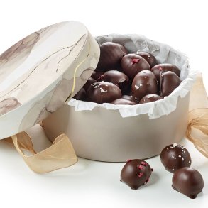 Hatte�ske rund brun marmor - �kologisk marcipan�g