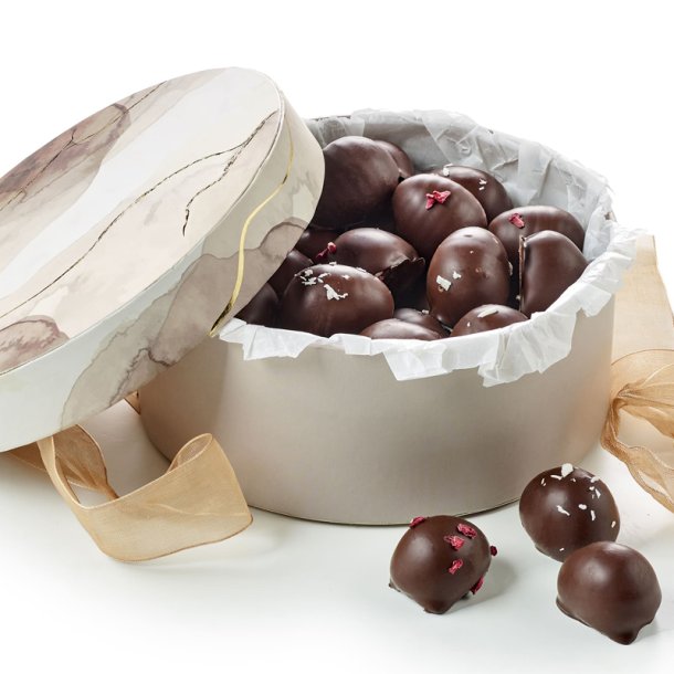 Hatte�ske rund brun marmor - �kologisk marcipan�g