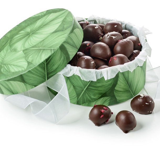 Hatte�ske rund gr�nne blade - �kologisk marcipan�g