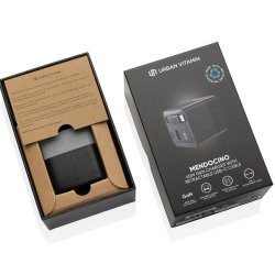 Urban Vitamin Mendocino 65W GaN oplader med udtr�kkeligt kabel