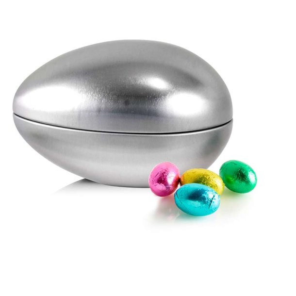 Metalæg sølv - Praliné æg