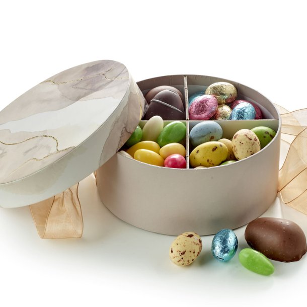 Hatte�ske rund brun marmor -Familie�ske