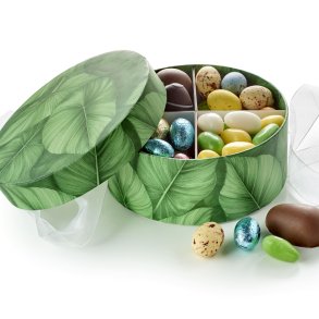 Hatte�ske rund gr�nne blade - Familie�ske