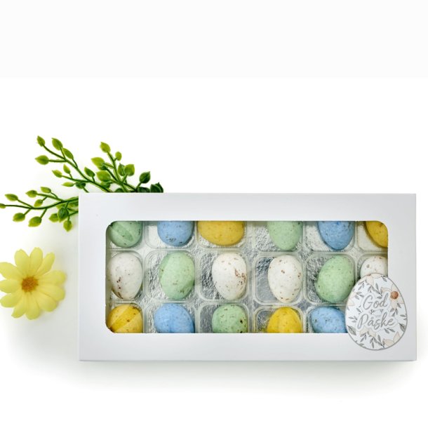 Belgiske fugle�g hvid rude�ske - 18 stk