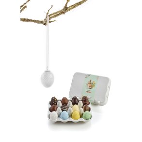 Rhombe hvid pskeophng & ggebakke m/ 12 stk.