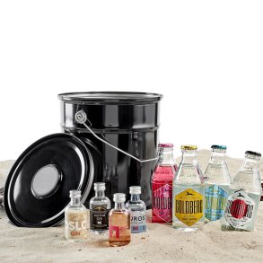 Ginsmagning - metalspand m/bluetooth h�jtaler - sort