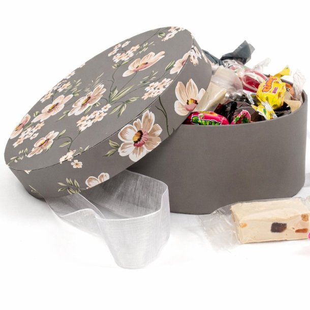 Hatte�ske brun/blomster - sommer mix