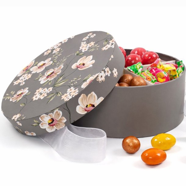 Hatte�ske brun/blomster- familie�ske