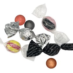 Twistede fyldte chokolader - fl.varianter