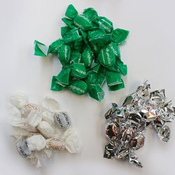 Twistede bolsjer med logo